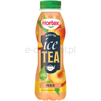 Hortex Ice Tea Napój jabłkowo-brzoskwiniowy z dodatkiem ekstraktu z liści czarnej herbaty butelka Pet 400 ml SK