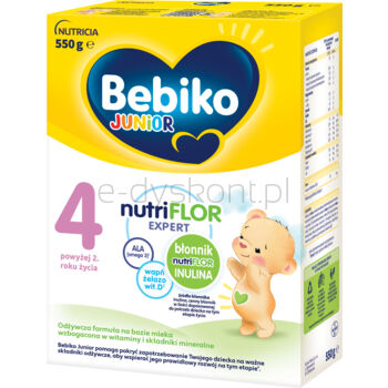 Bebiko Junior 4 Odżywcza formuła na bazie mleka dla małych dzieci powyżej 2. roku życia 550 g