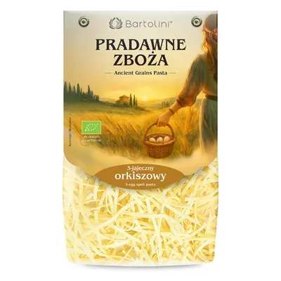 Makaron orkiszowy 3 jajeczny krajanka średnia  BIO 250g