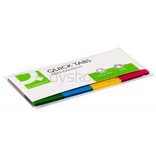 Q-Connect Zakładki indeksujące PP, 25x45mm, 4x40 kart., mix kolorów