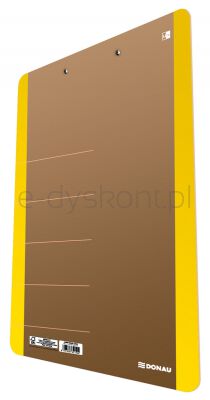 Donau Clipboard  Life, Karton, A4, Z Klipsem, Żółty 
