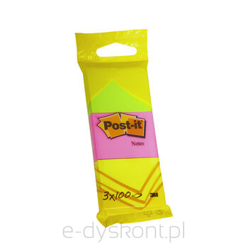 3M Karteczki samoprzylepne Post-it® 3 kolory 38x51mm 3x100 karteczek