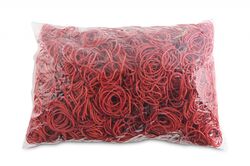 Office Products Gumki recepturki średnica 30mm, 1,5x1,5mm, 60% kauczuku, 1000g, zgrzewka, czerwone