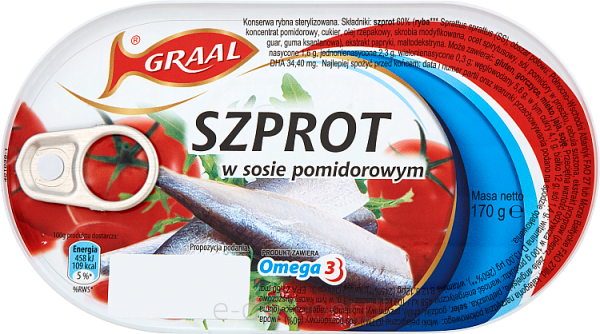 Graal Szprot W Sosie Pomidorowym 170 G