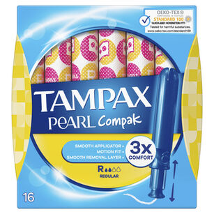 Tampax Tampony Pearl Compak Regular Z Aplikatorem 16 Szt.