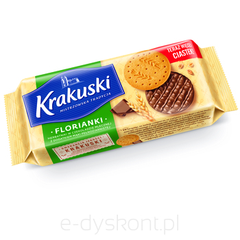 Krakuski Herbatniki Florianki w czekoladzie mlecznej 171g