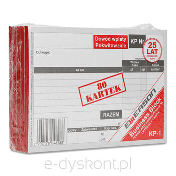 Druk kasa przyjmie, 1 kopia, format A6