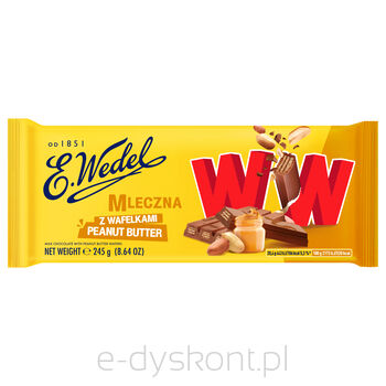 Wedel Ww Czekolada Mleczna Z Wafelkami Peanut Butter 245G