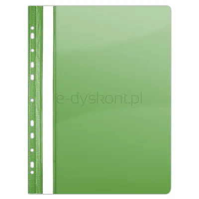 Donau Skoroszyt PVC, A4, twardy, 150/160mikr., wpinany, zielony 