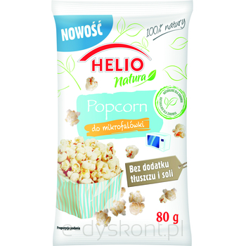 Helio Popcorn Do Mikrofalówki Bez Dodatku Tłuszczu I Soli Helio Natura 80 G