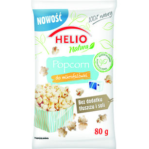 Helio Popcorn Do Mikrofalówki Bez Dodatku Tłuszczu I Soli  Natura 80 G