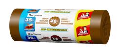 Jan Niezbędny Worki na śmieci do segregacji, easy pack, 35l, 20szt., brązowe
