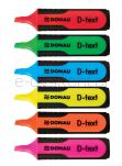 Donau Zakreślacz fluorescencyjny D-Text, 1-5mm (linia), 6szt., mix kolorów  - 2
