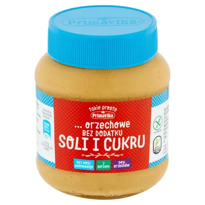 Primavika Krem Z Prażonych Orzeszków Ziemnych Bez Dodatku Soli I Cukru Bezglutenowy 350 G [BIO]