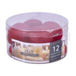 Donau HOME Świeca pływająca pastylka 48x28 mm, 12 szt., czerwona - 2