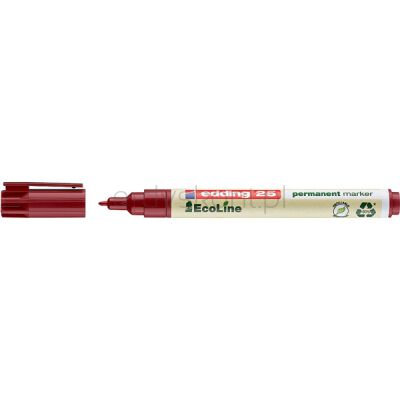 Edding Marker Permanentny E-25 Ecoline, 1Mm, Czerwony 