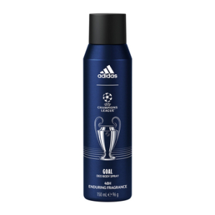 adidas UEFA Champions League Goal dezodorant w sprayu dla mężczyzn, o świeżym zapachu pomarańczy i eukaliptusa, 150 ml