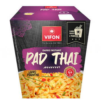 Vifon Lunch Box Pad Thai z nudlami o smaku kurczaka (lekko pikantny) 85g 