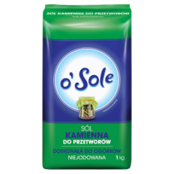 O'Sole Sól Kamienna Niejodowana Do Przetworów 1 Kg