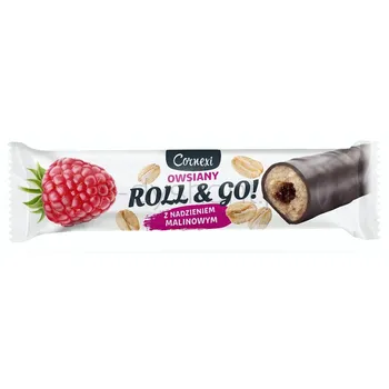 Owsiany Roll&Go malina 30g