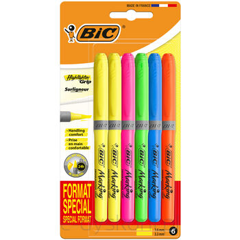 BIC Highlighter Grip Special Format Zakreślacz mix Blister 6szt