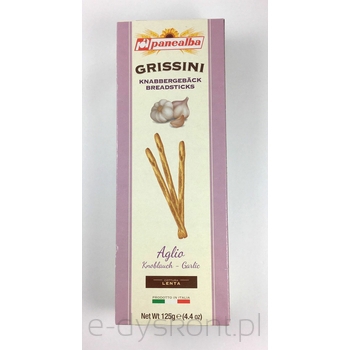 Grissini Paluszki Chlebowe Z Czosnkiem 125G 