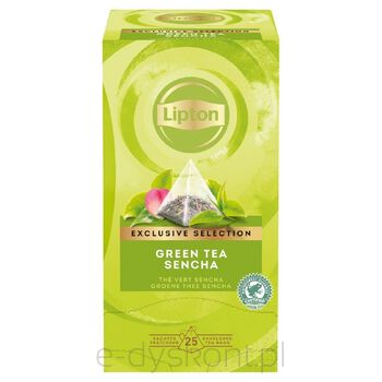 Lipton Herbata Piramida Green Tea Sencha 25 Kopert 45 G (25 X 1,8 G)