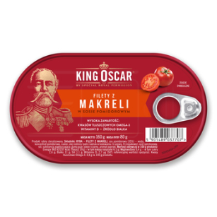 King Oscar Filety Z Makreli W Sosie Pomidorowym 160G