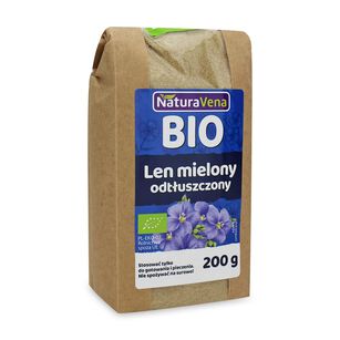 Len Mielony Odtłuszczony Bio 200 G - Naturavena [BIO]