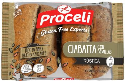 Proceli Ciabatta Z Ziarnami- Bułki Do Zapiekania Bezgl. 120 G