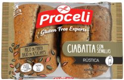 Proceli Ciabatta Z Ziarnami- Bułki Do Zapiekania Bezgl. 120 G