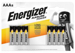 Energizer Bateria Alkaline Power, AAA, LR03, 1,5V, 8szt.