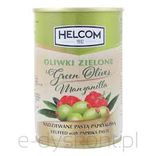 Helcom Oliwki zielone nadziewane papryką 300ml