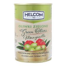 Helcom Oliwki zielone nadziewane papryką 300ml