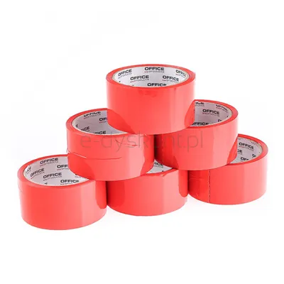 Taśma Pakowa Office Products, 48Mm X 50Y, 36Mic, Ean Na 1Szt., Czerwona