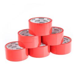 Office Products Taśma Pakowa 48Mm X 50Y, 36Mic, Ean Na 1Szt., Czerwona