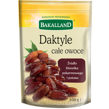 Daktyle całe owoce 100g Bakalland