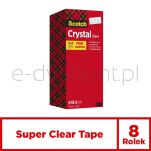Scotch Taśma Biurowa Crystal (6-1933R8), 19Mm, 33M, 7Szt., 1 Rolka Gratis - 5