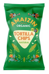 Chipsy Tortilla Kukurydziane Solone Bezglutenowe Bio 150 G - Amaizin [BIO]