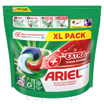 Ariel Kapsułki Do Prania Extra Clean Power 40 Szt. 1088 G (40X272 G)