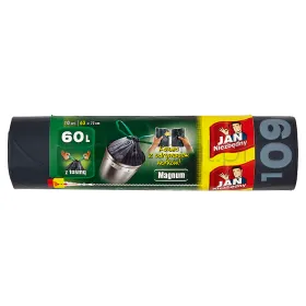Jan Niezbędny Worki Na Śmieci Magnum FlexStrong Z Taśmą 60L 10 Sztuk