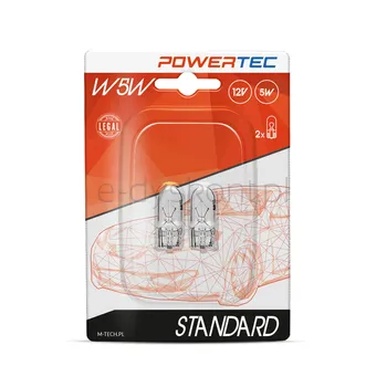 Żarówka Powertec Standard 12V 5W W2,1X9,5D W5W 2Szt.
