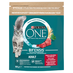 Purina One Karma Dla Kotów Adult Bogata W Wołowinę I Pełne Ziarna 800G