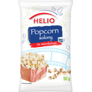 Helio Popcorn Do Mikrofalówki Solony 90 G 