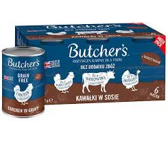 Butcher's Original Megapack Gravy, Karma dla psa, mix smaków z warzywami, Kawałki w Sosie, 6x400 g