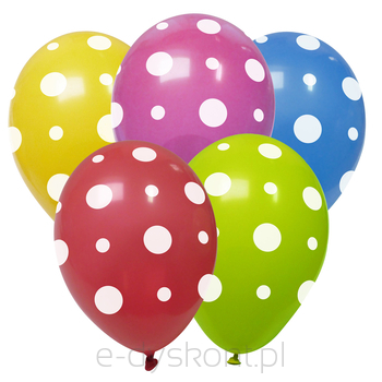 Balony W Kropki 5 Sztuk