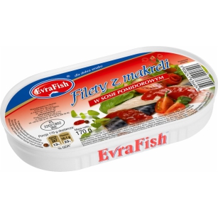 Evra Fish Filet Makrela w Pomidorach 170g 
