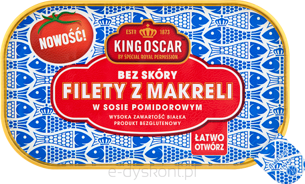 King Oscar Filety Z Makreli W Sosie Pomidorowym 110G 