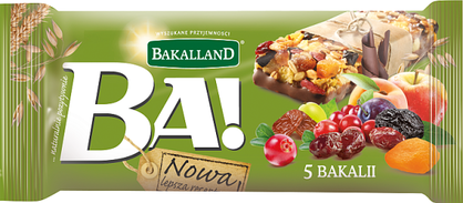 Bakalland Ba! Baton Zbożowy 5 Bakalii 40G 