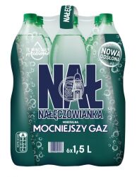 Nałęczowianka Woda Naturalna Mineralna Mocniejszy Gaz Gazowana 1,5 L SK